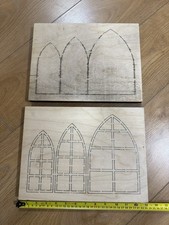 A4 triple stain glass window