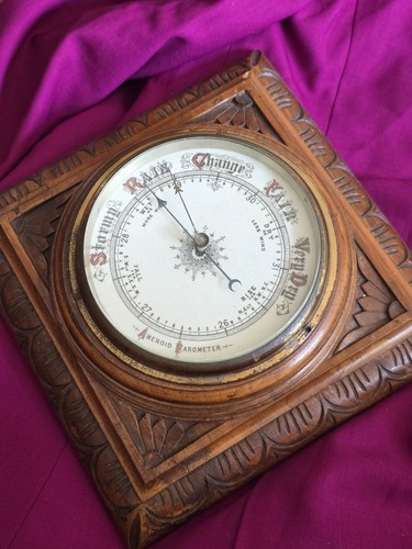 Antique barometer gothic dial - antique, barometer,
