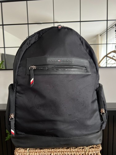 Tommy hilfiger black backpack - tommy,