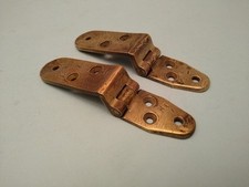 Vintage pair of ex  military ice box style brass hinges.