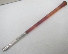 Old Antique Agate & Silver Dip Pen Holder