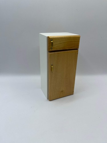 Dolls house pine fridge - house,