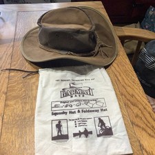 Barmah Suede Foldaway Cooler Airflow Hat With Travel Bag 