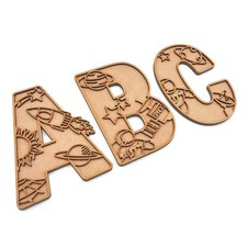 Layered Themed Space Alphabet