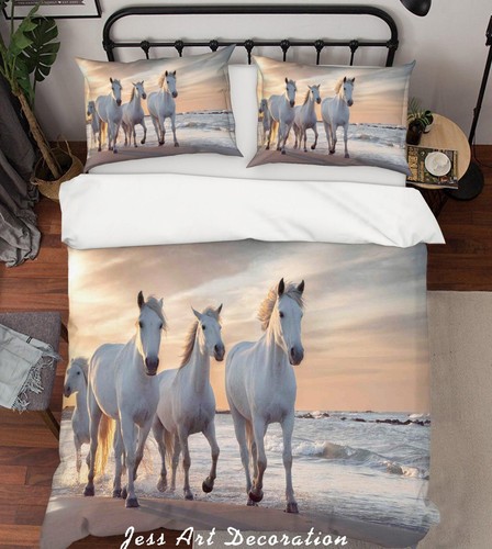White horse quilt cover - 3d, set