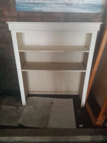 White wood bookcase rope - bookcase,