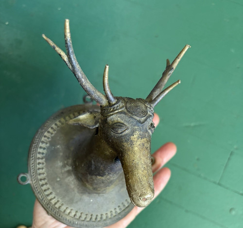 Vtg brass deer - vtg,