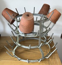 Bottle Drying Rack - French Vintage -  Galvanised - Display Stand 