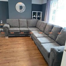 Ark Future Corner Sofa 2C4 – Multicolour Chenille,7-Seater L-Shaped Sofa