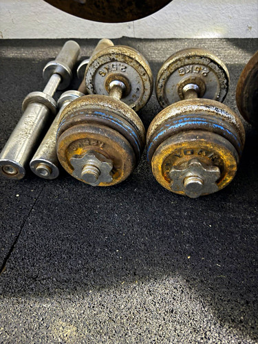 Adjustable steel dumbbell set - steel,