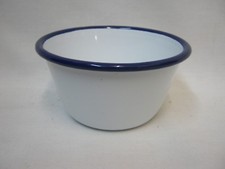 2 x Enamel Mini Pudding  Basin