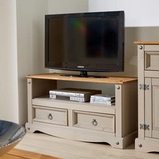 Two Tone TV Stand 2 Drawer