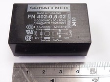Schaffner FN402-0, 5-02 PCB Mains Filter 110/250Vac 50-60Hz 0.5A CE11