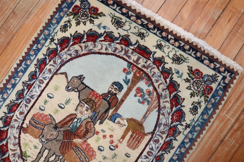 Vintage donkey pictorial - vintage, rug
