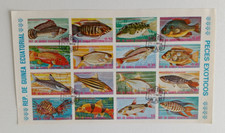 Sheet of Postage Stamps - Republic of Equatorial Guinea, 1974 Exotic fish