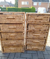 Wicker Basket Stack Chest of