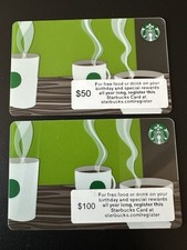 2 x Starbucks Card USA 2012