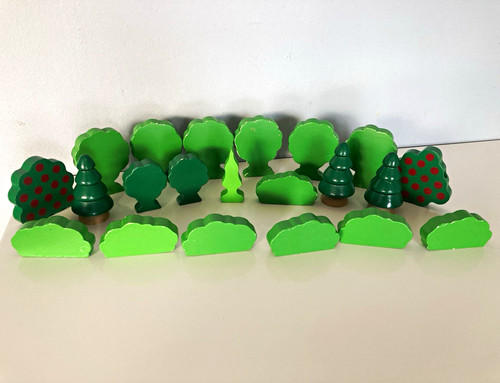 Wooden railway trees bushes - railway,