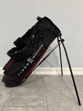 Nike Tiger Woods Jr Youth Stand Carry Golf Bag 4-way Black Red Dual Strap 30”