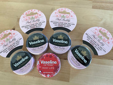 Lot 5 Vaseline Lip Therapy Limited Edition Pink Bubbly + Rosy Lips Tins  0.6 oz