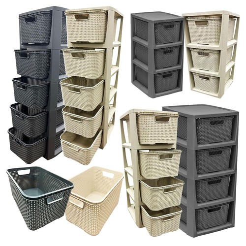 Large cream grey rattan - cream,
