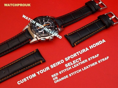 Leather strap fit seiko - strap, to