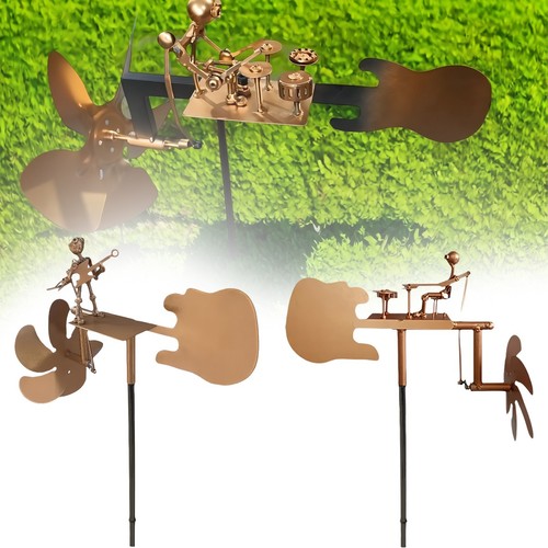 Metal drummer windmill garden - drummer,