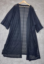 Very Black Lace Open Front