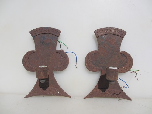 Antique iron wall light sconce - antique,