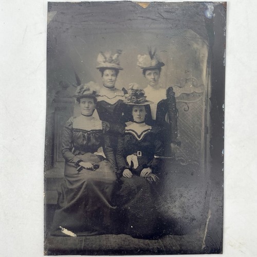 Witchy tin type antique photo - tin,