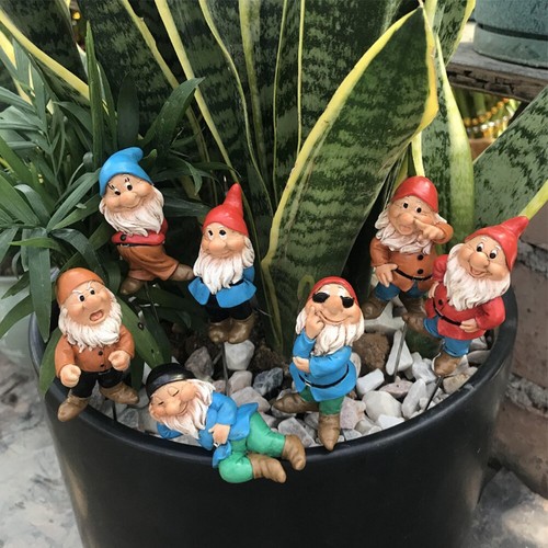7pcs garden gnome statues - garden,