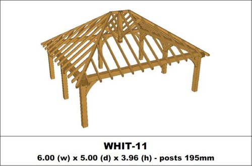 Stunning green oak gazebo - oak, kit