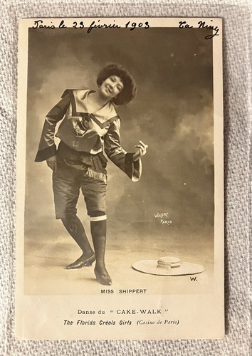 Vintage postcard cake walk - vintage, "