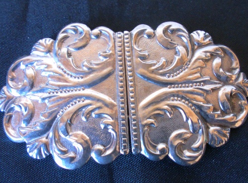 Solid silver heavy nurses belt - silver,