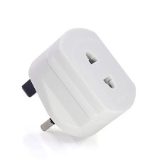 TFUFR Shaver Adaptor Plug UK Charger Adapter, 2 Pin To 3 Pin EU/US to Uk