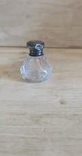 Edwardian/Victorian Silver Top Cut Glass Perfume Small  Scent Bottle Prop