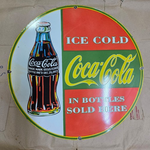 Coca cola porcelain enamel - porcelain,