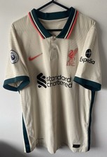 Authentic Liverpool FC 2021/22 Cream Nike Away Football Shirt Men’s Large