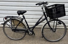 Classic Dutch Ladies Bike With Lights, Basket And Integrated Lock