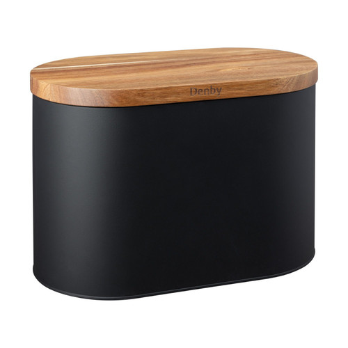 Denby black bread bin - denby,