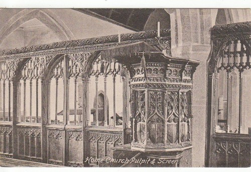 Church pulpit screen holne - church,