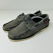 Chatham Dartmouth Boat Shoes Mens UK 10  EU 44 Grey Lace Up Deck