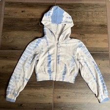 Girls Gap Teen Tie Dye Style Cropped Zip Hoodie - Size L - Age 10 Years