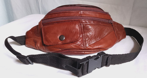 Vintage real leather bumbag - real,