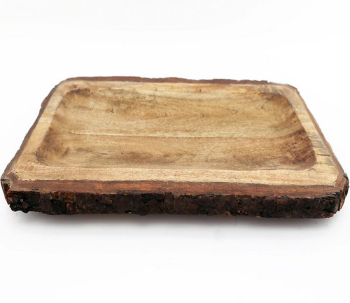 Large wooden platter tray - large,