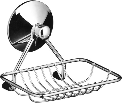 Chrome suction soap dish tray - suction,