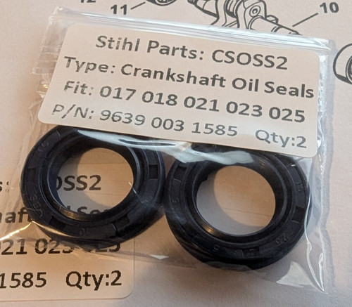 Stihl oil seals 9639 003 - p/n:,