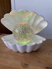 Shell Glitter Globe /Snow Globe Changing Rainbow Colours Calming Tranquil Relax