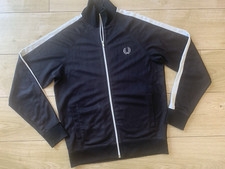 Mens RETRO Vintage FRED PERRY TRACKSUIT TOP Jacket (S)
