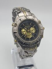 Philip Persio Quartz Chronograph Wristwatch Titanium Miyota Movt UNTESTED 42.2mm